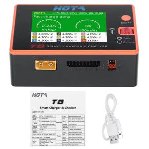 Зарядное устройство HOTA T8 — DC 650W, 1 канал, 22A, LiPo/LiHV/LiFe/Li-ion/NiMH 1–8S, IPS 2.8"